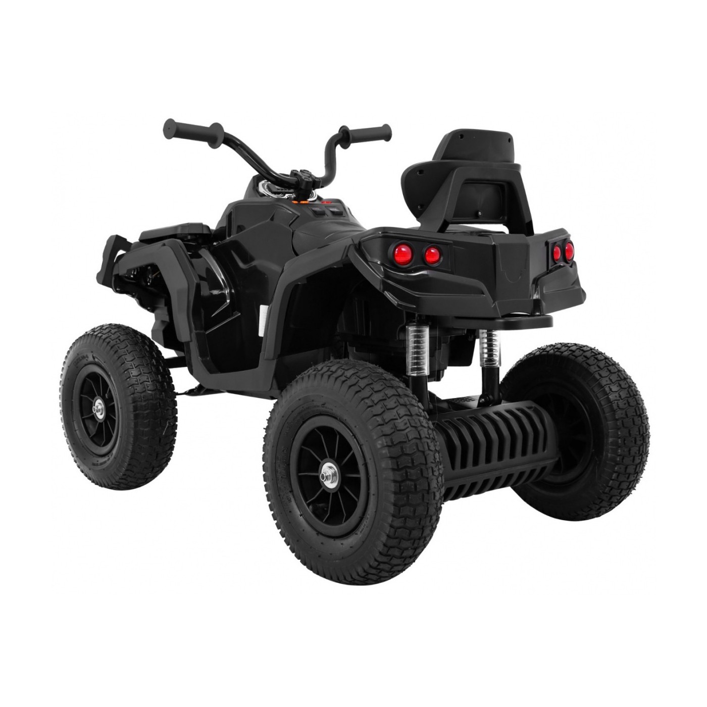 Čtyřkolka ATV Air Baterie Powečervená Kids černá + kola nafouknutá + MP3 rádio + pomalý start