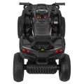 Čtyřkolka ATV Air Baterie Powečervená Kids černá + kola nafouknutá + MP3 rádio + pomalý start