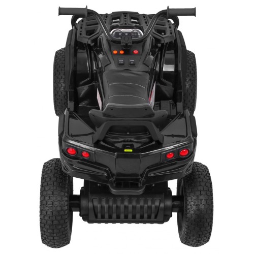 Čtyřkolka ATV Air Baterie Powečervená Kids černá + kola nafouknutá + MP3 rádio + pomalý start