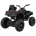 Čtyřkolka ATV Air Baterie Powečervená Kids černá + kola nafouknutá + MP3 rádio + pomalý start