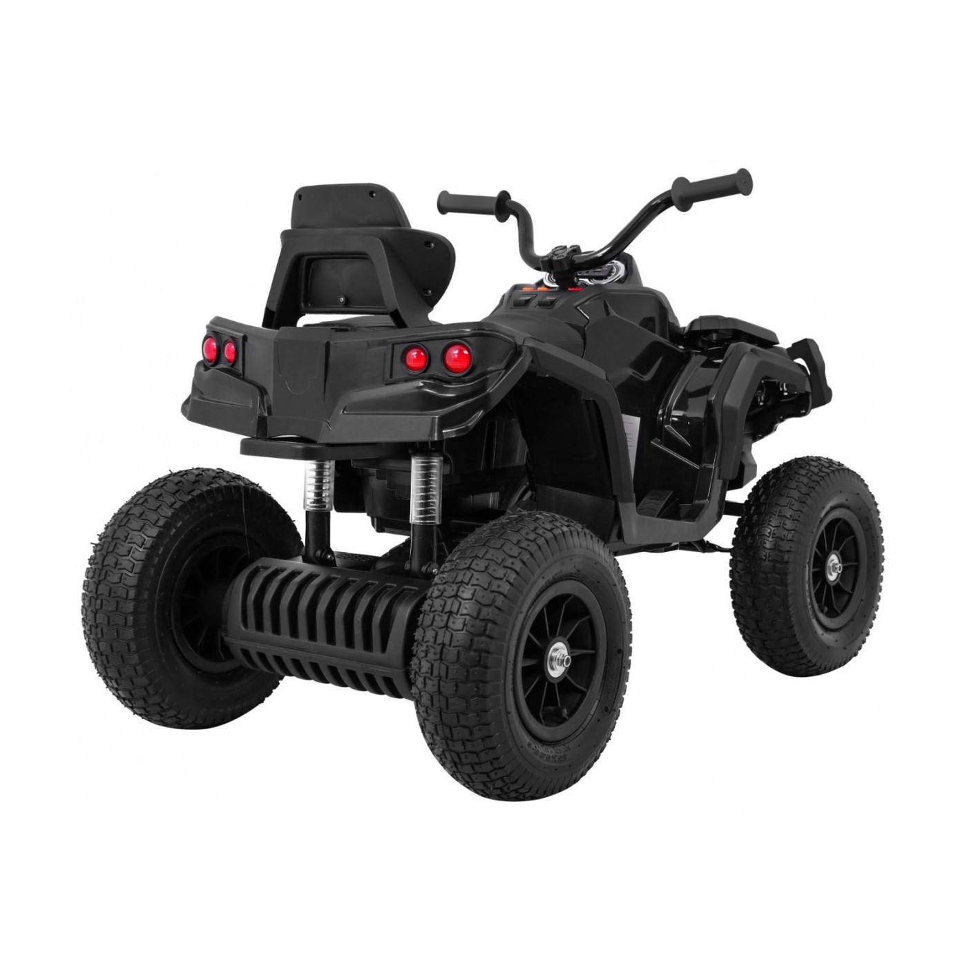 Čtyřkolka ATV Air Baterie Powečervená Kids černá + kola nafouknutá + MP3 rádio + pomalý start