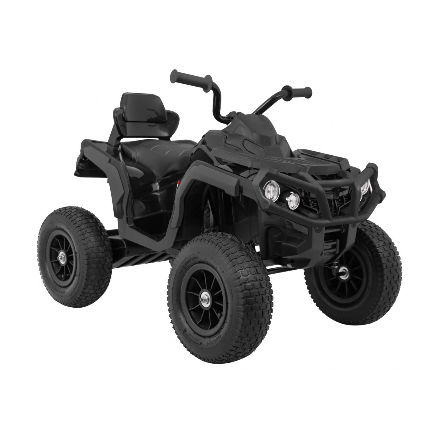 Čtyřkolka ATV Air Baterie Powečervená Kids černá + kola nafouknutá + MP3 rádio + pomalý start