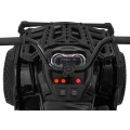 Čtyřkolka ATV Air Baterie Powečervená Kids černá + kola nafouknutá + MP3 rádio + pomalý start