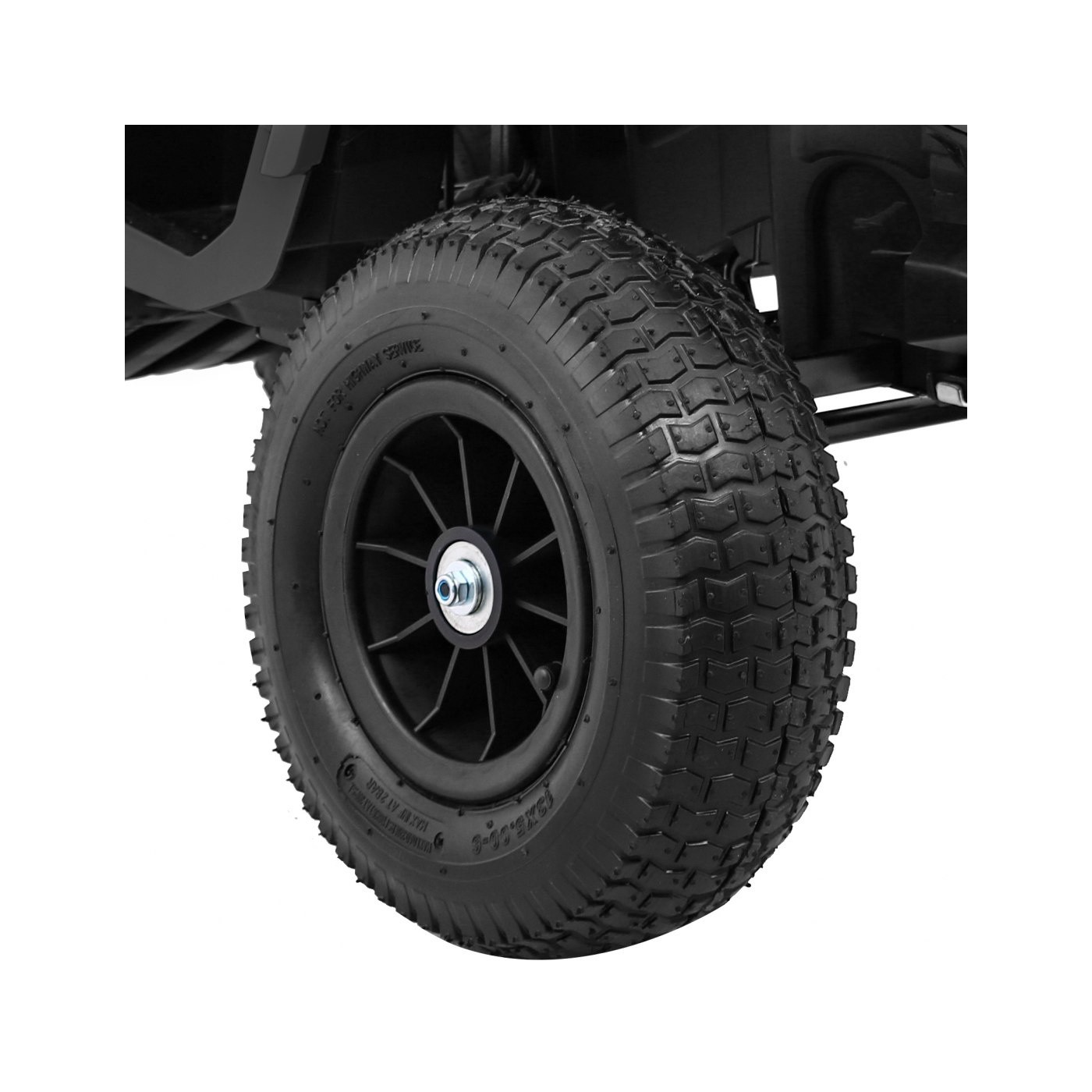 Čtyřkolka ATV Air Baterie Powečervená Kids černá + kola nafouknutá + MP3 rádio + pomalý start