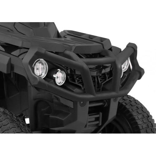 Čtyřkolka ATV Air Baterie Powečervená Kids černá + kola nafouknutá + MP3 rádio + pomalý start