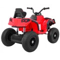 Čtyřkolka ATV Air dobíjecí dětská červená kola nafouknutá MP3 rádio pomalý start