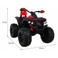 Čtyřkolka vozidla ATV Power červená