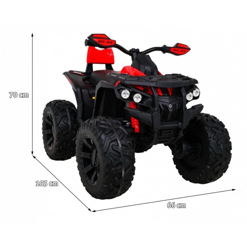 Čtyřkolka vozidla ATV Power červená