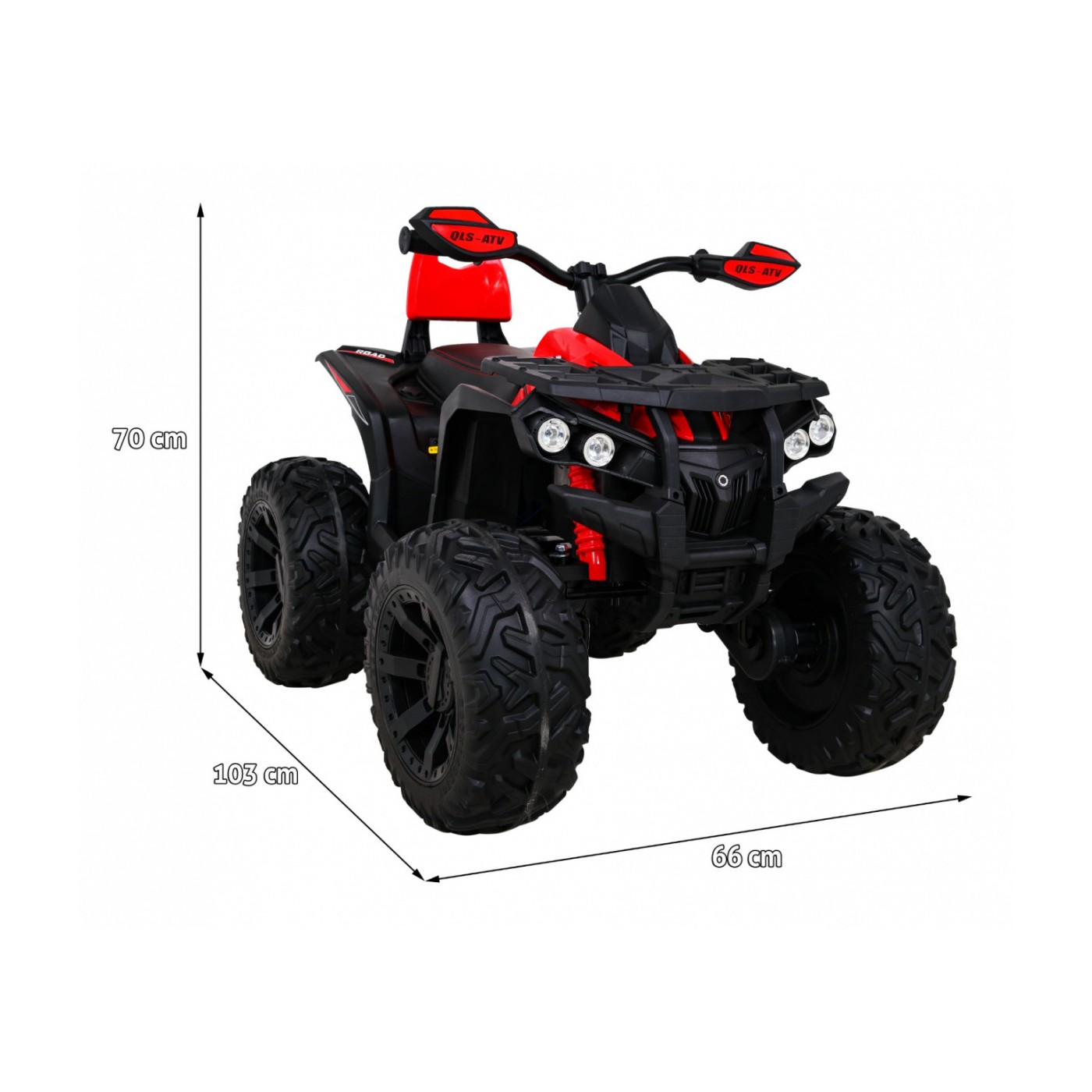 Čtyřkolka vozidla ATV Power červená