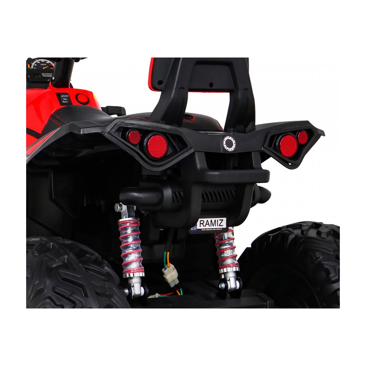Čtyřkolka vozidla ATV Power červená