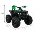 Čtyřkolové motorové vozidlo ATV Zelená