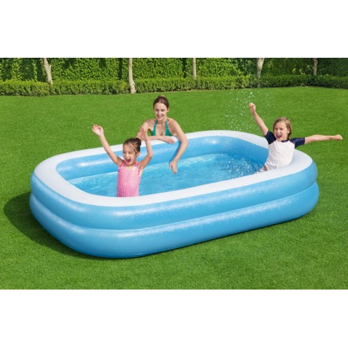 Dětský zahradní bazén 6+ nafukovací 2 kroužky 262x175x51cm BESTWAY + opravná lišta