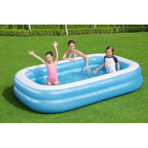 Dětský zahradní bazén 6+ nafukovací 2 kroužky 262x175x51cm BESTWAY + opravná lišta