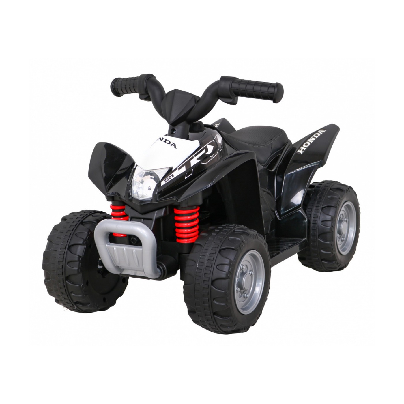Quad Honda 250X TRX dobíjecí černá + houkačka + LED + eko kůže