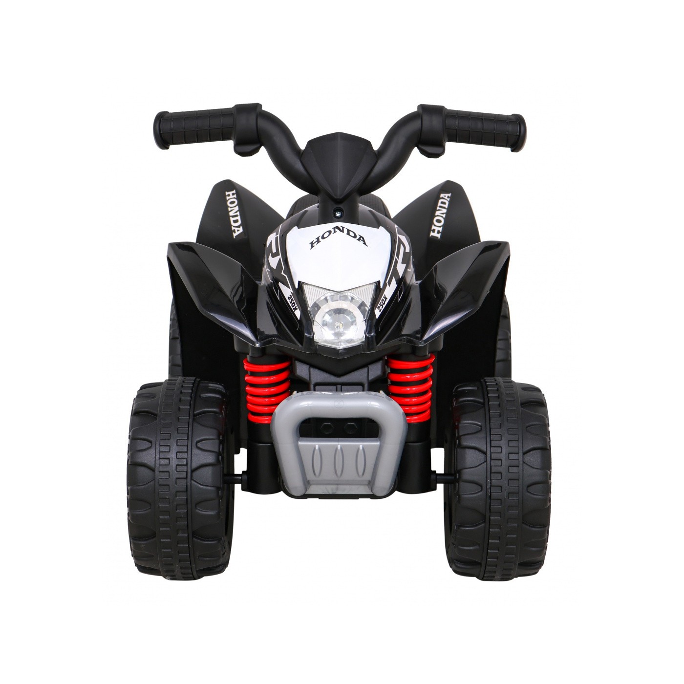 Quad Honda 250X TRX dobíjecí černá + houkačka + LED + eko kůže