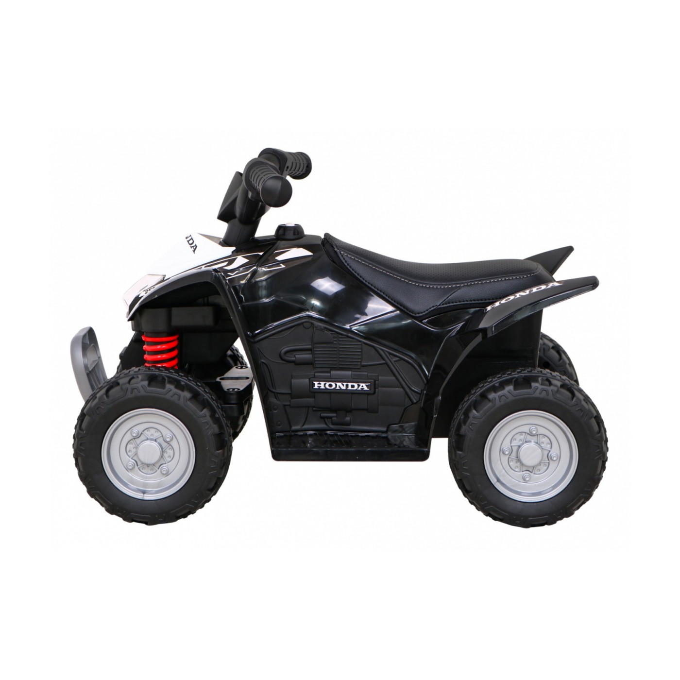 Quad Honda 250X TRX dobíjecí černá + houkačka + LED + eko kůže
