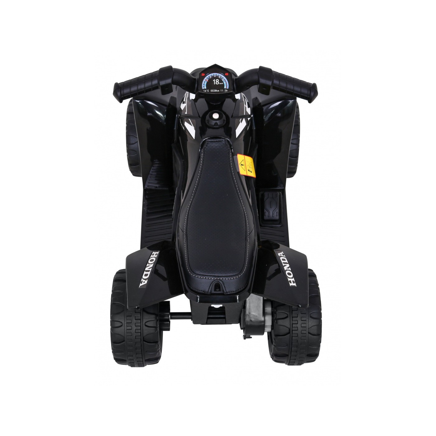 Quad Honda 250X TRX dobíjecí černá + houkačka + LED + eko kůže
