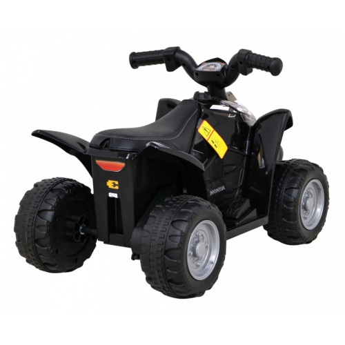 Quad Honda 250X TRX dobíjecí černá + houkačka + LED + eko kůže