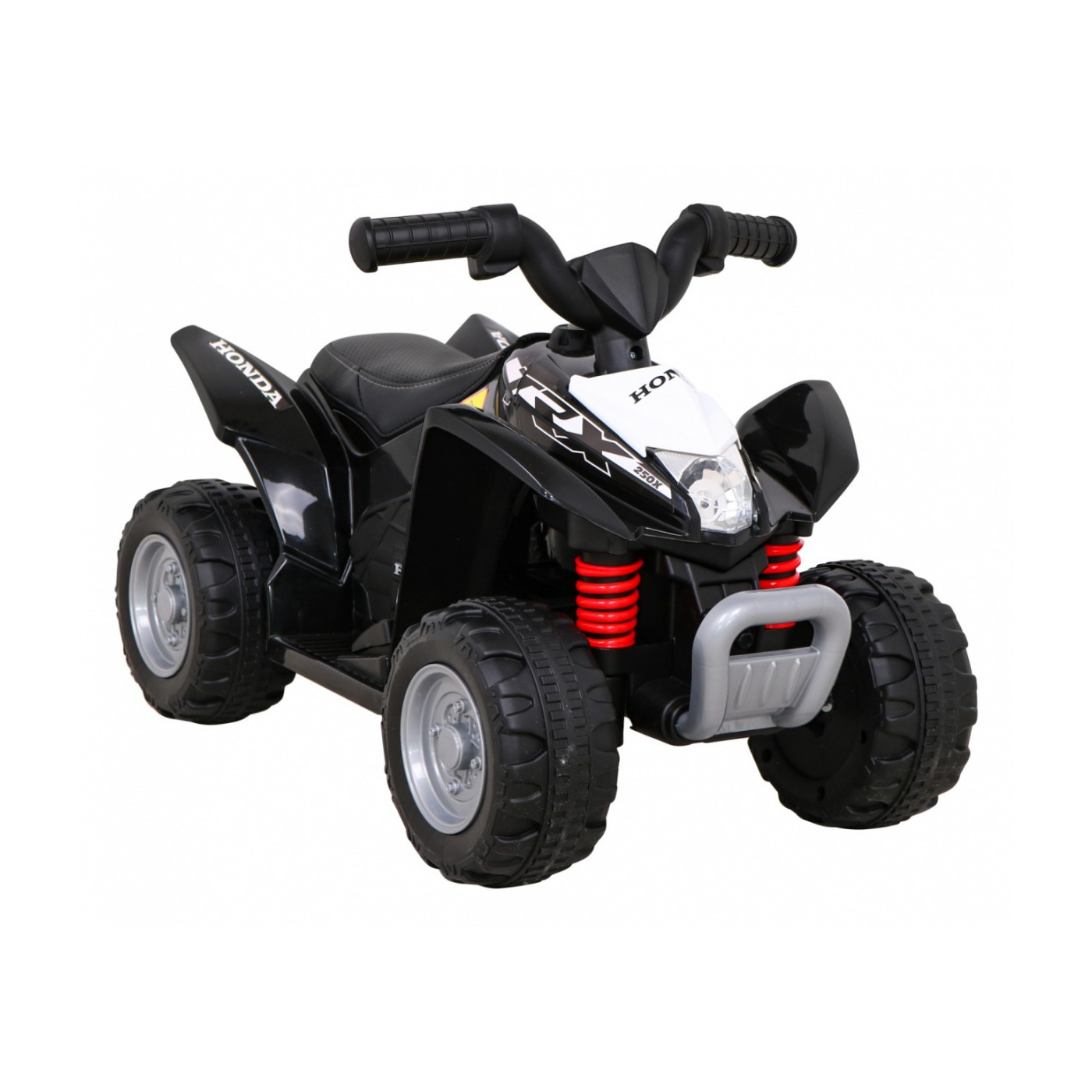 Quad Honda 250X TRX dobíjecí černá + houkačka + LED + eko kůže