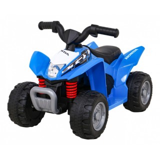 Quad Honda 250X TRX dobíjecí modrá + houkačka + LED + eko kůže