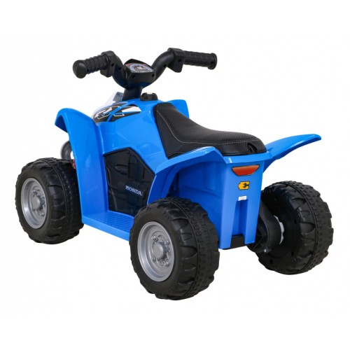 Quad Honda 250X TRX dobíjecí modrá + houkačka + LED + eko kůže