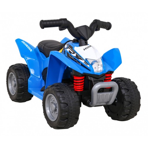 Quad Honda 250X TRX dobíjecí modrá + houkačka + LED + eko kůže