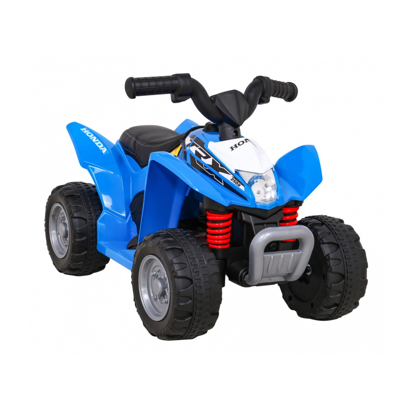 Quad Honda 250X TRX dobíjecí modrá + houkačka + LED + eko kůže
