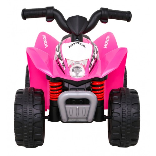 Quad Honda 250X TRX dobíjecí růžová + houkačka + LED + eko kůže