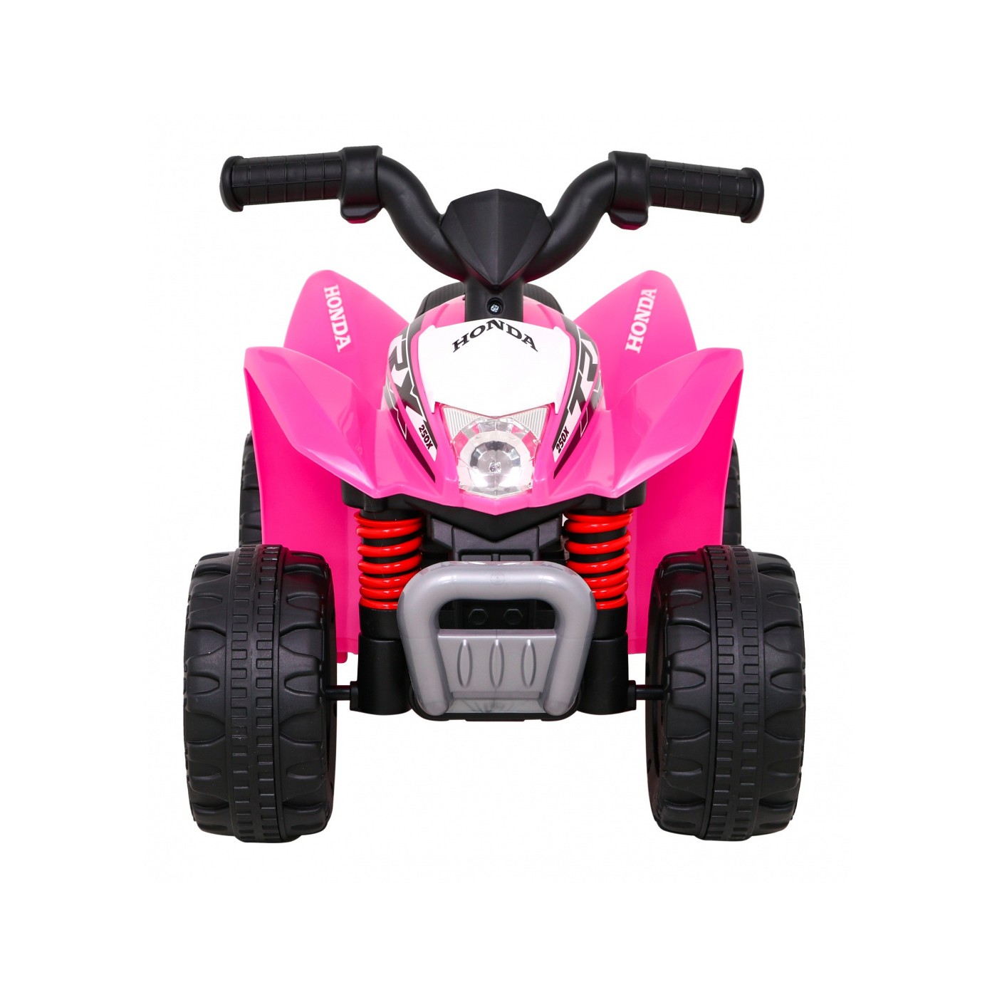 Quad Honda 250X TRX dobíjecí růžová + houkačka + LED + eko kůže