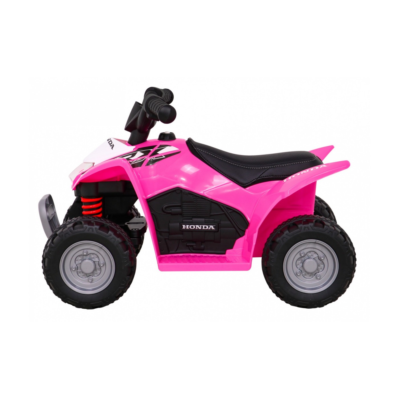 Quad Honda 250X TRX dobíjecí růžová + houkačka + LED + eko kůže