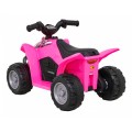 Quad Honda 250X TRX dobíjecí růžová + houkačka + LED + eko kůže