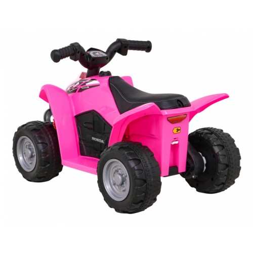 Quad Honda 250X TRX dobíjecí růžová + houkačka + LED + eko kůže