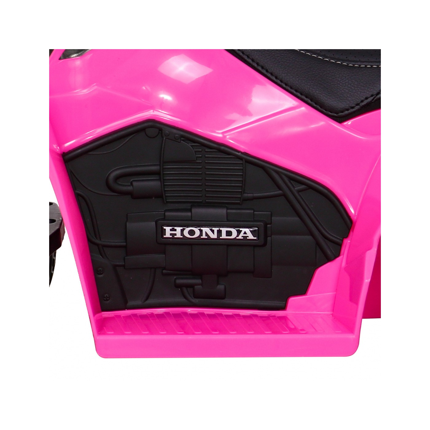 Quad Honda 250X TRX dobíjecí růžová + houkačka + LED + eko kůže
