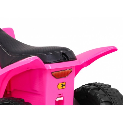 Quad Honda 250X TRX dobíjecí růžová + houkačka + LED + eko kůže