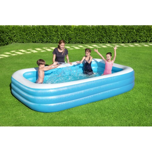 Dětský zahradní bazén 6+ nafukovací 3 kroužky 305x183x56cm BESTWAY + opravná lišta