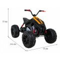 Quad Lucky Seven dobíjecí černá EVA kola pomalý start LED MP3 USB