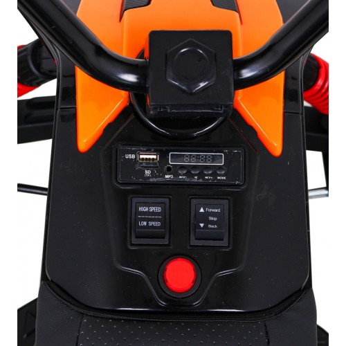 Quad Lucky Seven dobíjecí černá EVA kola pomalý start LED MP3 USB