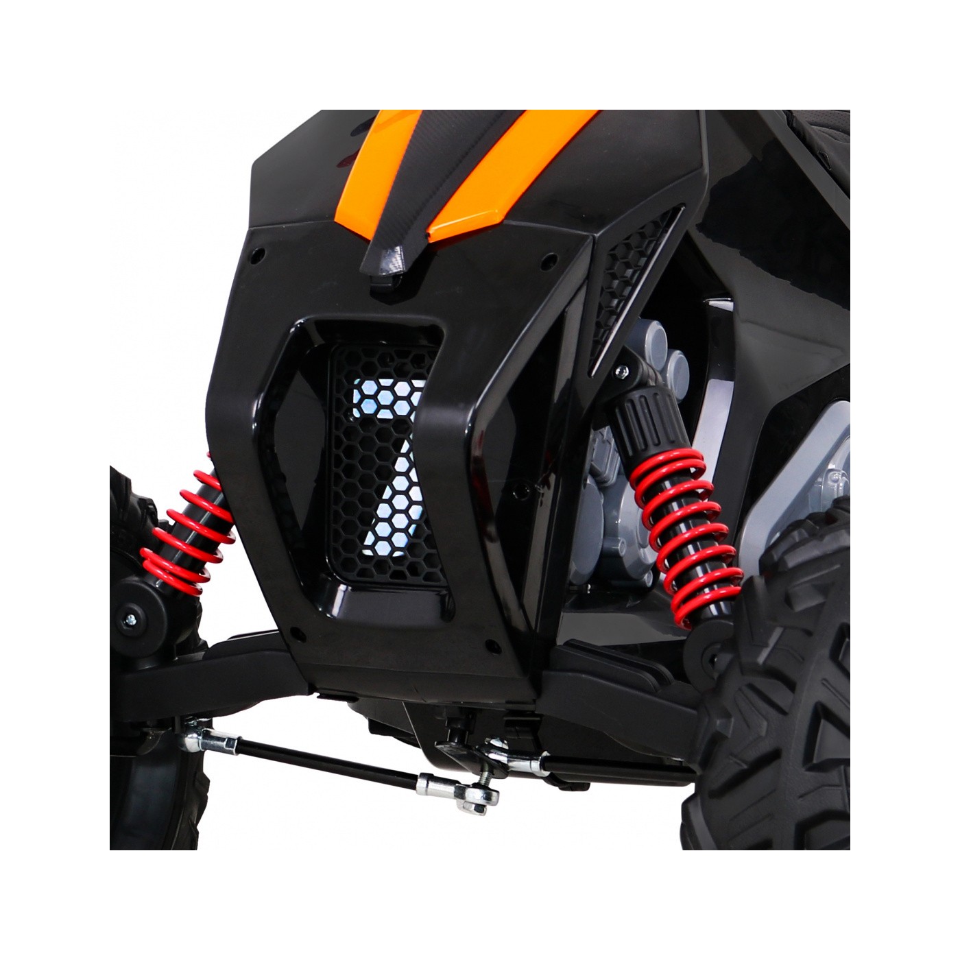 Quad Lucky Seven dobíjecí černá EVA kola pomalý start LED MP3 USB