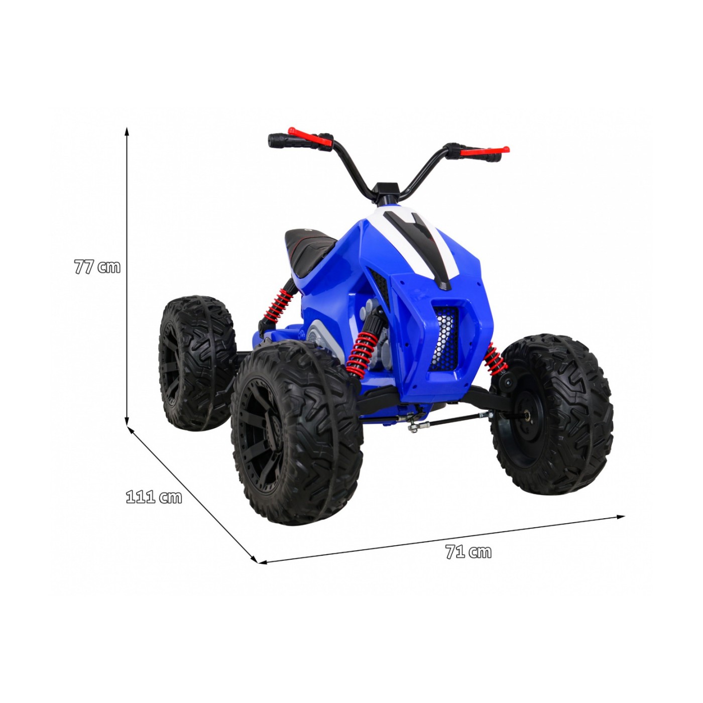 Quad Lucky Seven dobíjecí modrá EVA kola pomalý start LED MP3 USB