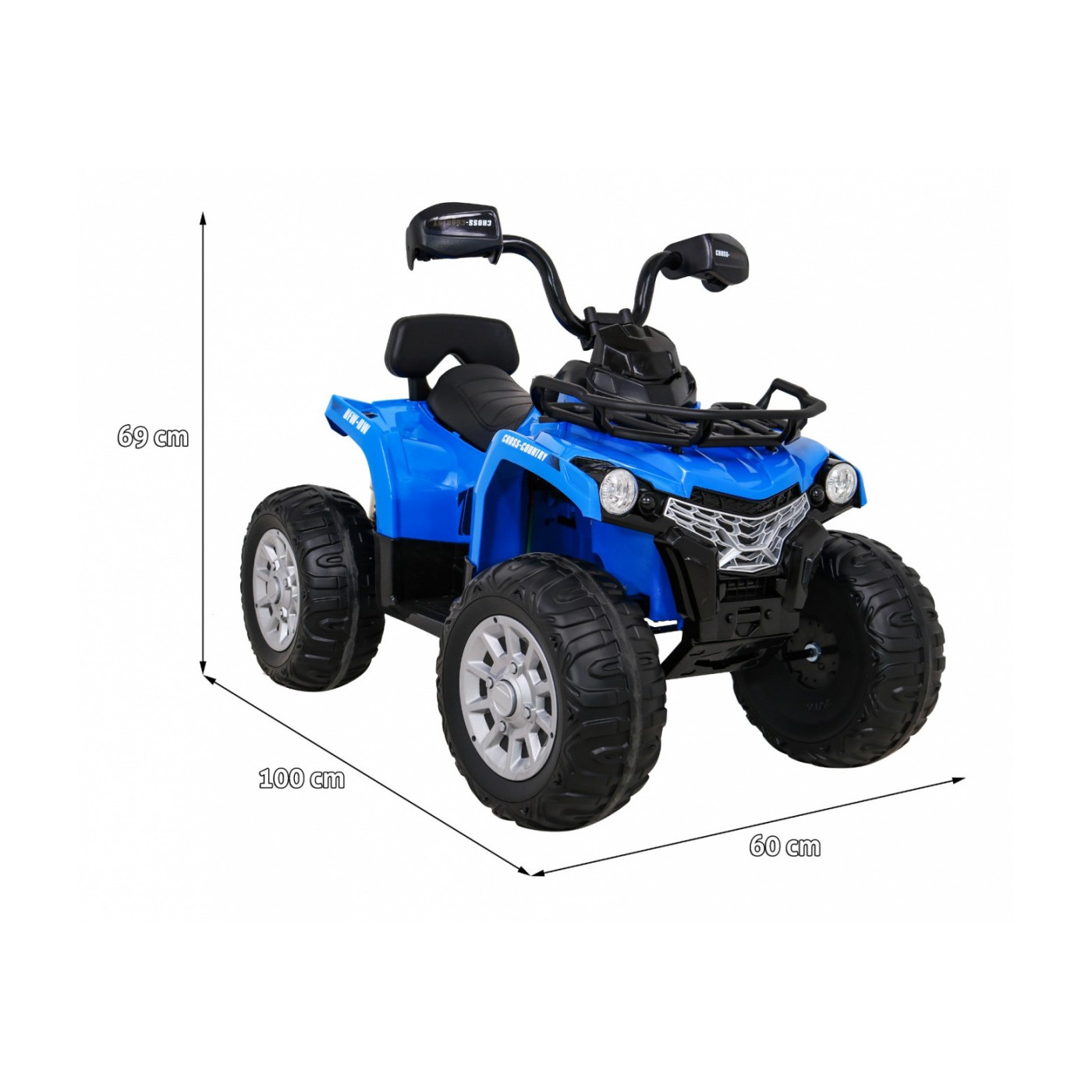 Modré vozidlo Quad Madman