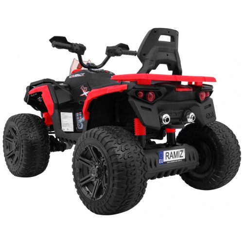 Quad Maverick 4x4 Elektrické dětské vozidlo Červená EVA kola Audio Panel LED