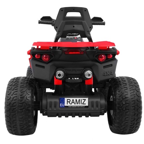 Quad Maverick 4x4 Elektrické dětské vozidlo Červená EVA kola Audio Panel LED