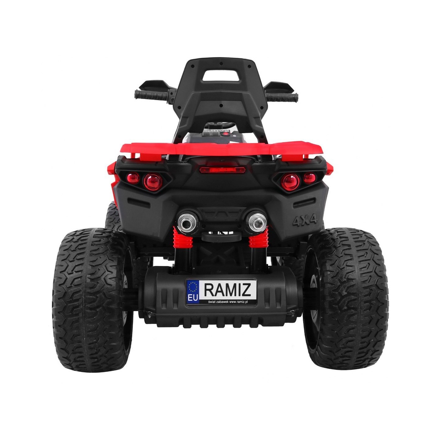 Quad Maverick 4x4 Elektrické dětské vozidlo Červená EVA kola Audio Panel LED