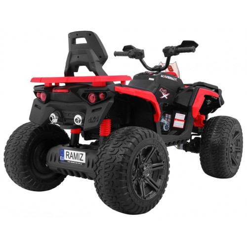 Quad Maverick 4x4 Elektrické dětské vozidlo Červená EVA kola Audio Panel LED