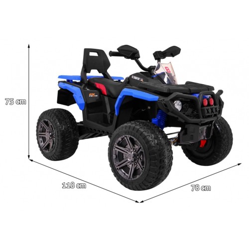 Quad Maverick 4x4 Elektrické dětské vozidlo Modrá EVA kola Audio Panel LED