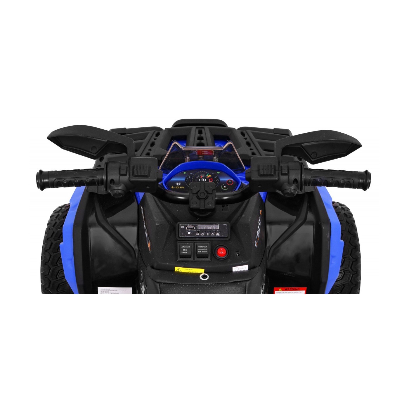 Quad Maverick 4x4 Elektrické dětské vozidlo Modrá EVA kola Audio Panel LED