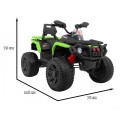 Quad Maverick 4x4 Elektrické dětské vozidlo Zelená kola EVA Audio Panel LED