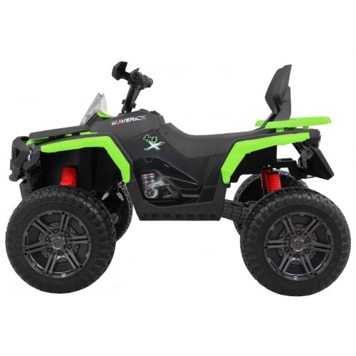 Quad Maverick 4x4 Elektrické dětské vozidlo Zelená kola EVA Audio Panel LED