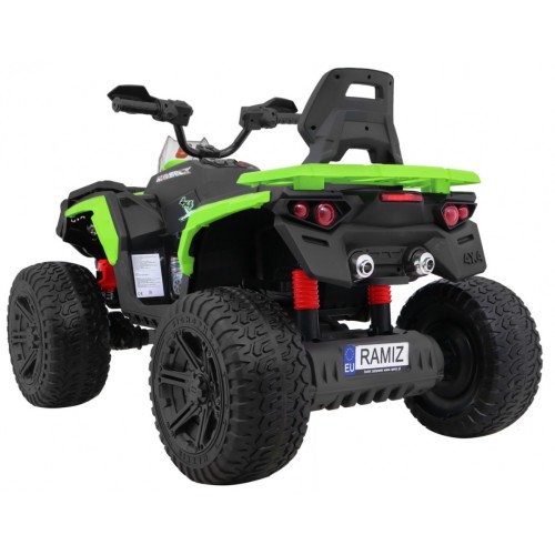 Quad Maverick 4x4 Elektrické dětské vozidlo Zelená kola EVA Audio Panel LED