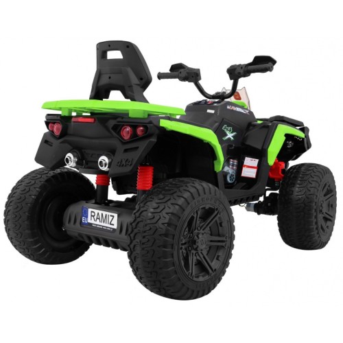 Quad Maverick 4x4 Elektrické dětské vozidlo Zelená kola EVA Audio Panel LED